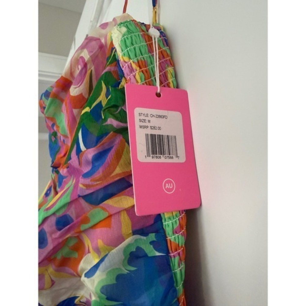 Amanda Uprichard Lumiere Silk Midi Dress Multicolor Floral Paisley CH-22660FD M - Picture 7 of 15